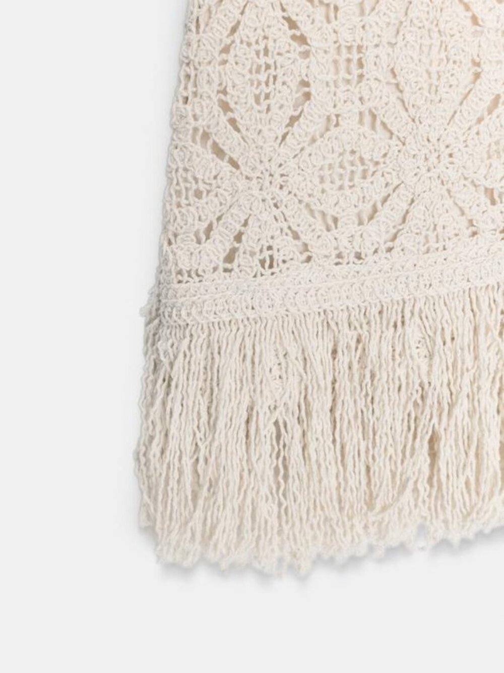 ZARA FRINGED CROCHET SHORT DRESS - Picture 11 of 11